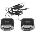 USB 2.0 Notebook Speakers Wired Stereo Mini Computer Speaker black.
