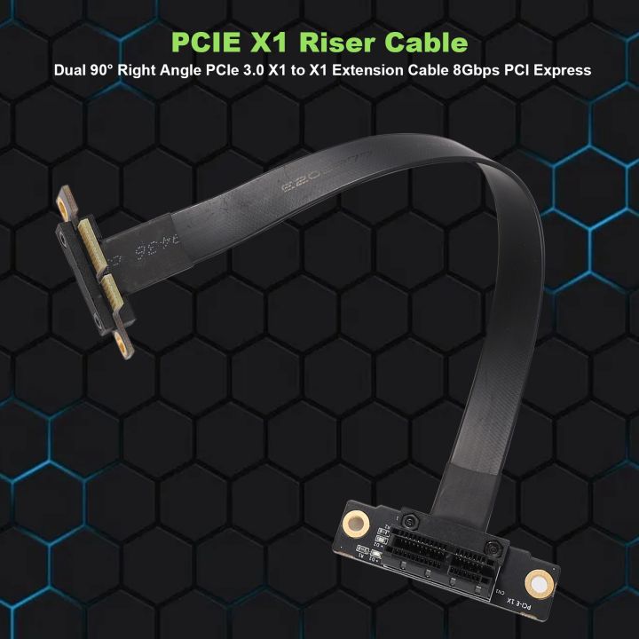 PCIE%20X1%20Riser%20Cable%20Dual%2090%20Degree%20Right%20Angle%20PCIe%203.0%20X1%20to%20X1%20Extension%20Cable%208Gbps%20PCI%20Express%201X%20Riser%20Card%20-%20Image%203