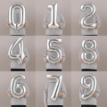 32” Inch Number Foil Balloon | Big Size Golden, Silver & Black Number Foil Balloon for Birthday, Anniversary & Party Decor- (Pack of 1 Pcs). 