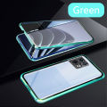 Biruiqu For Oneplus 10 Pro 5G Magnetic Absorption Case Metal Frame Shockproof Double Sided Tempered Glass Magnetic Case Cover. 