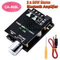 CA-502L Audio Amplifier DIY Bluetooth 5.0 High Power Digital Stereo Amplifier 50WX2 502L with Back Sheel Bluetooth Home Theater Sound System by Power Flash.