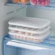 Hourser 5Pcs Food Storage Containers Transparent PE soft cover fish and meat frozen preservation box Freezer Container Fresh Box. 