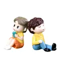 Cute Romantic Couple Decor Doll Home Office Desktop Miniature Landscape Ornament. 