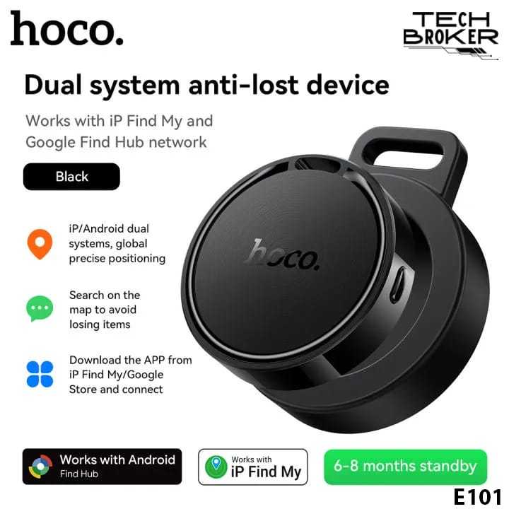 HOCO%20E96A/E93A/E100/E91/E91J/E101%20Anti-Lost%20Smart%20Tag%20Locator%20Supports%20Google%20Find%20My%20Phone/Apple%20Find%20My%20Precise%20Position%20Tracker%20for%20Keys%20Pets%20Luggage%20Cars%20Replaceable%20Battery%20Up%20o%208%20Months%20Backup%20Android/iOS%20Supported%20Smart%20Tracker%20-%20Image%202