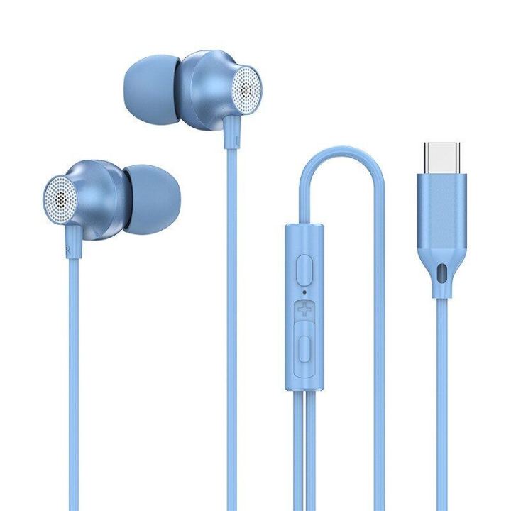 YOME Metal 3.5mm Type-c Earbuds Mobile Wired Headphones Sport Earphone Headset with Mic for Xiaomi Huawei Samsung Phone