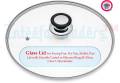 Glass Lid for Frying Pan, Fry Pan, Skillet, Pan Lid with Handle Coated in Silicone Ring, Clear, Unbreakable.