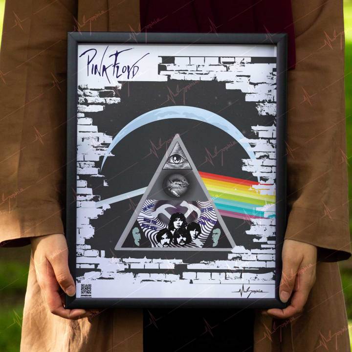24x18 in | Pink Floyd Band Poster | Large Size Artwork Poster with Frame