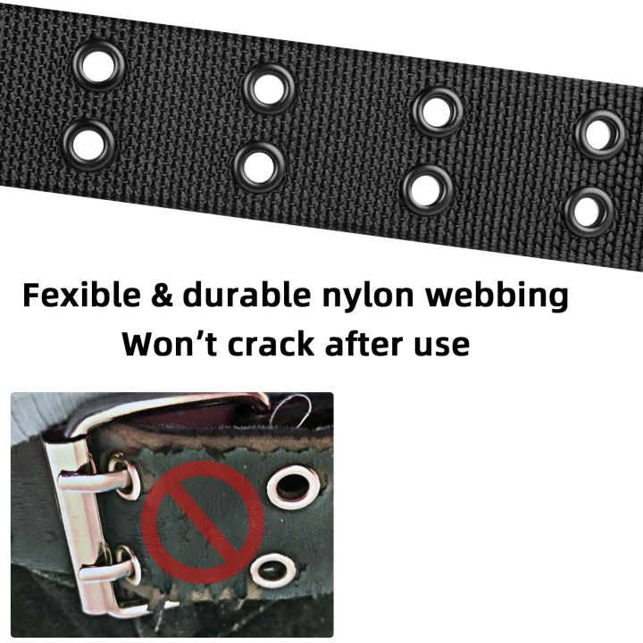 %E3%80%90Hot%20New%20Release%E3%80%91%20Drizzte%20Grommet%20Nylon%20Belt%20Big%20Size%2039%20''to%2067''%20170cm%20Double%20Prong%20for%20Men%20Women%20-%20Image%207