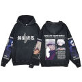 Anime jujutsu Kaisen ryomen Sukuna hoodies men manga print vintage baggy pullover Gothic long sleeve acid wash hooded sweatshirt.