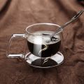 Insulated Coffee Mug Double Walled Glass Coffee Cups With Handle Tea Cup Glass Tumbler Cups. 