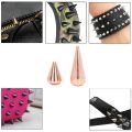 Spikes Studs, Metal Electroplated Rose Gold Easy To Install Hand Polished Punk Cone Spikes for Shoes Bags. 