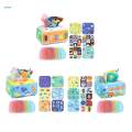 Pull Along Tissue Box Sensory Toy Busy Pull Tissues for Newborns Toddlers 6 to 12 Months.