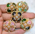 Splendid Indispensable -Quality And Durablity -Flower Shaped Pink Stone Studded American Diamond Cut finger ring- Innovative. 