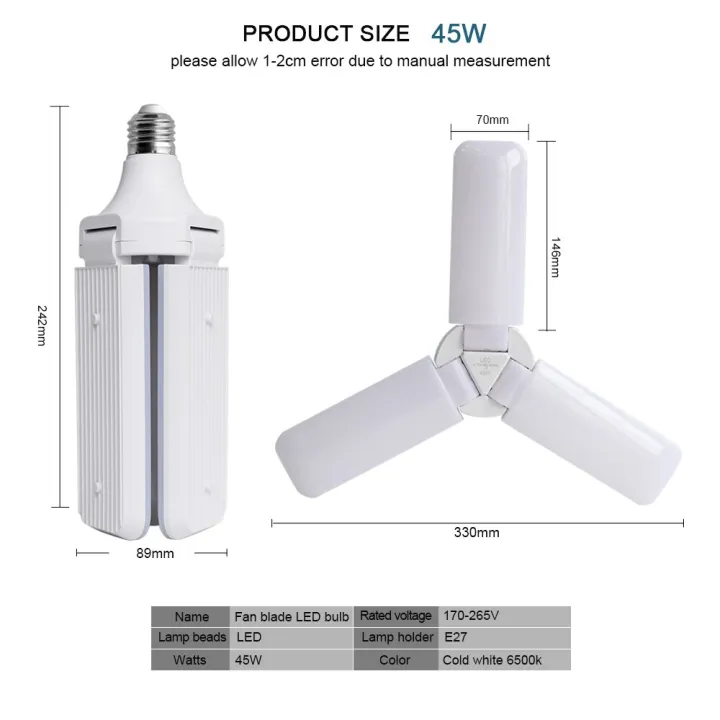 %E3%80%90Alizeker%20Mall%E3%80%9145W%20LED%20Lamp%20Folding%20Bulb%20220V%20E27%20Super%20Bright%20Adjustable%20Angle%20Bulb%20Indoor%20Home%20Decor%20Lampada%20Led%20Light%20Lamp%20-%20Image%204