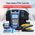 KOGEEK Fiber Optic FTTH Tool Kit Optical Power Meter Fiber Cleaver Wire Stripper Optical Fiber Cold Connection Tools Set with Storage Bag.
