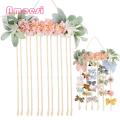 Ameesi Hair Accessories Organizer Wall Mounted Rainbow Tassels Hair Bows Holder. 