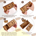 Puzzle Box 3 Pack Wooden Secret Puzzle Box With Hidden Compartment 3D Brain Teaser Magic Drawers Secret Magic Box Wooden Box Puz.