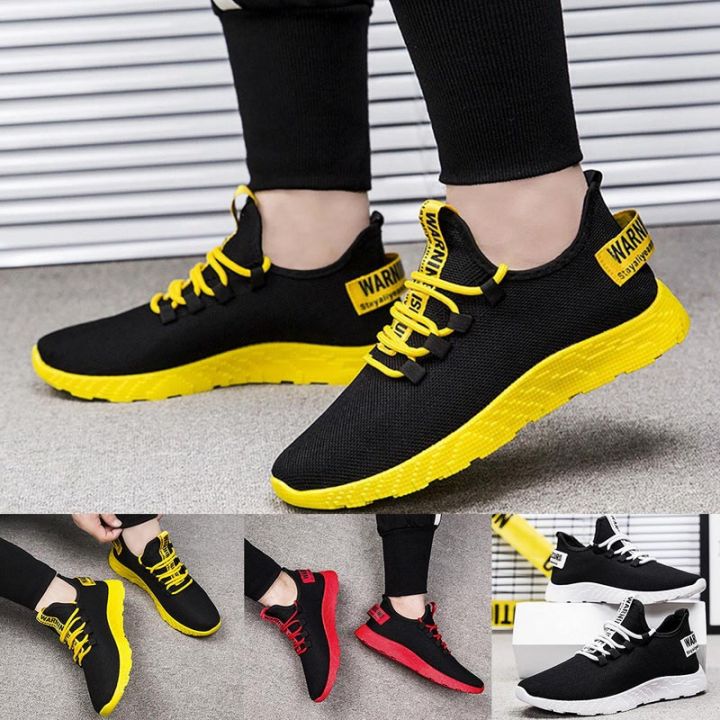 Large Size Summer Hypersoft Man Shoes Sport Male Sports Shoes Men Running Shoes Men Sneakers Men 2020 Black Yellow Walk GME-0298 Wearhouse
