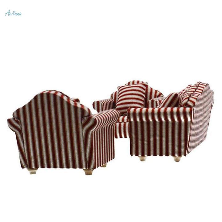 1:12 Scale Sofa Dollhouse Miniatures Furniture Floral Armchair