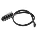 1 To 5 4-Pin TX4 PWM CPU Cooling Fan/Case Splitter Adapter Braided Power. 