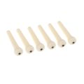 6 Pcs Bridge Pins For Acoustic Guitar - White and black. 