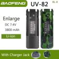 Baofeng UV 82 BL-8 Battery Walkie Talkie Ham Radio 2800/3800/4200 mAh Enlarge UV82 Plus UV-8D UV-82WX Original Radio Accessories.