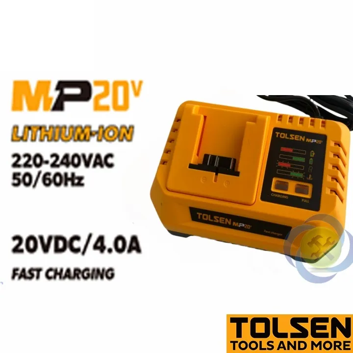 TOLSEN%2020VDC%20Li-ion%20Battery%20Charger%20110W%20For%20charging%20TOLSEN%2020V%204.0Ah%20battery%20(%2087474%20)%20Model:%2087486%20-%20Image%202