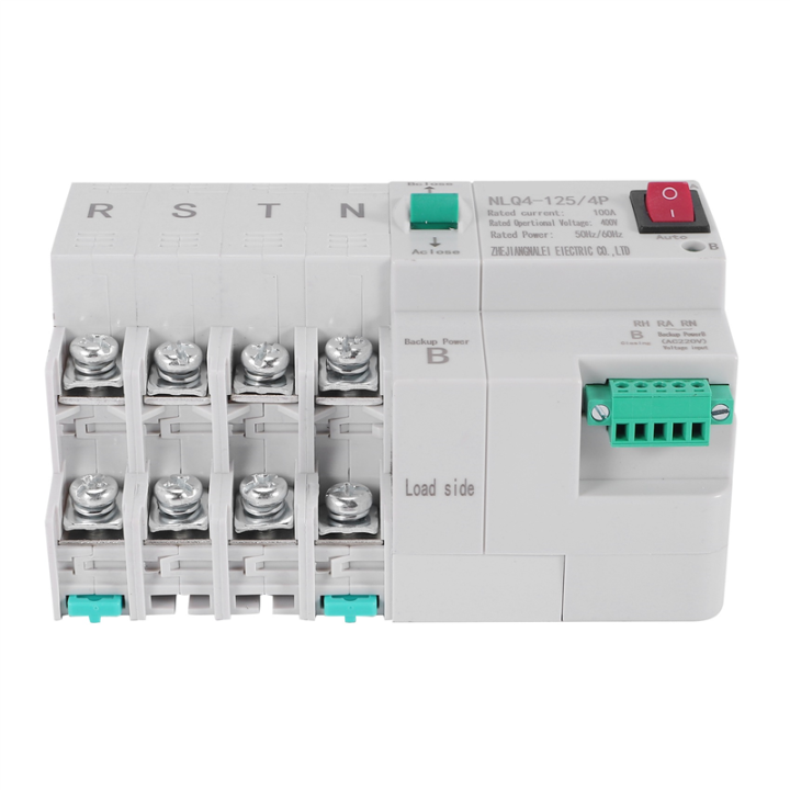 MCB Type Dual Power Automatic Transfer Switch 4P 100A Circuit Breaker Electrical Switch
