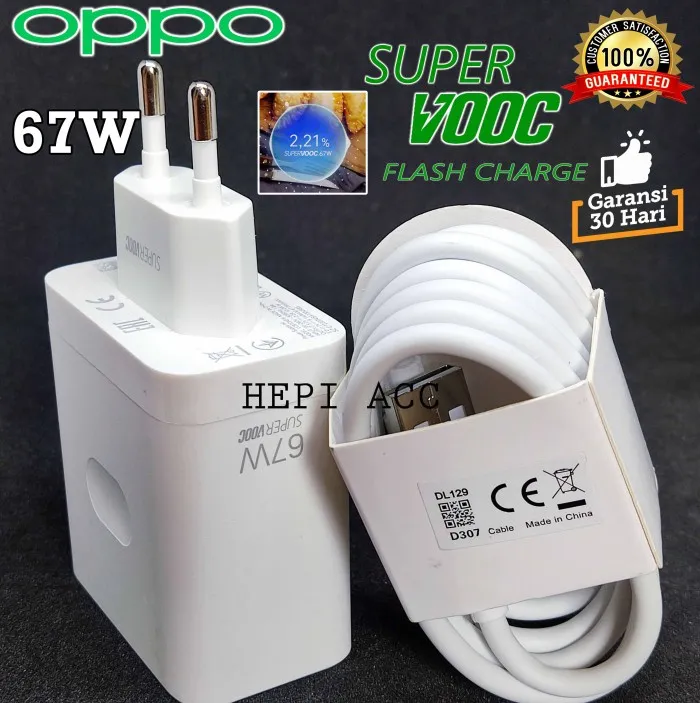 67W OPPO vivo Realme Fast Charger Supervooc Power Adapter Usb Type C  Cable