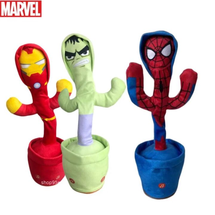 Halloween%20Marvel%20Spiderman%20Anime%20Figure%20Talking%20Toy%20Dancing%20Cactus%20Doll%20Avengers%20Speak%20Talk%20Sound%20Record%20Repeat%20Iron%20Man%20Kid%20Toy%20GiftsDolls%20Accessories%20-%20Image%202