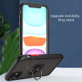 Lenuo Anti-fall Fashion Protective Phone Case For Apple iPhone 12 Mini Casing Multifunction Car Magnetic Shockproof With Ring Stand Back Cover. 