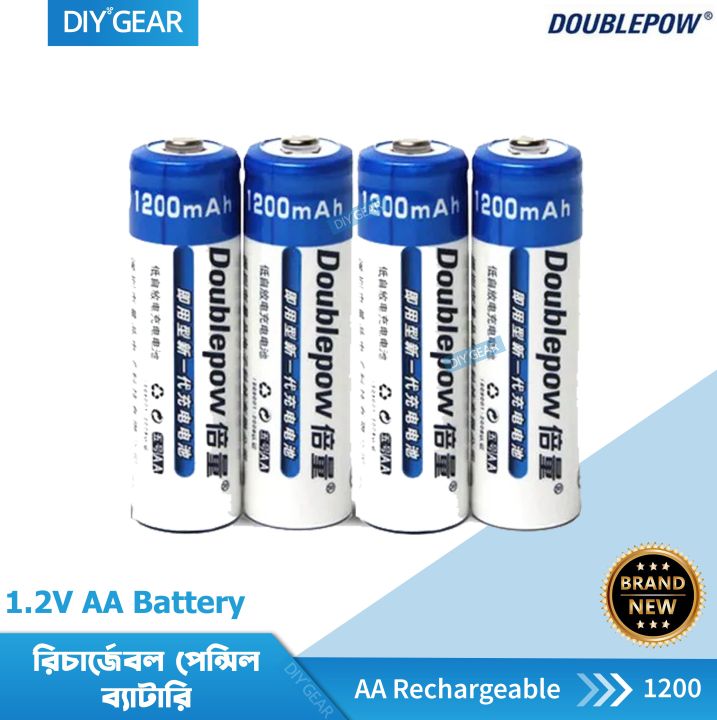 Doublepow AA Rechargeable Battery Pencil Battery 1.2V Rechargeable AA Battery
