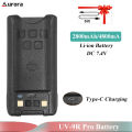 Baofeng UV-9R Pro Li-ion Battery 2800/4800mAh UV-9R Plus Enlarge Li-ion Batteries Type-C Charging BL-9 GMRS-9R Radio Replacement. 