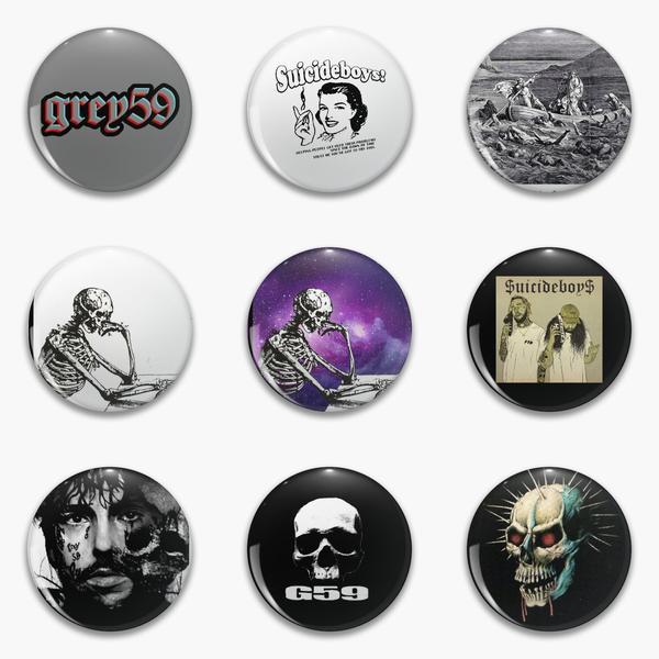 Uicideboy G59 Grey59 Vhs Records Greygods Or Soft Button Pin Lapel Pin Cute Creative Women Badge Clothes Jewelry Brooch Decor