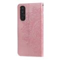 (New)For OPPO Reno3 Pro 5G / Find X2 Neo 7-petal Flowers Embossing Pattern Horizontal Flip PU Leather Case with Holder & Card Slots & Wallet & Photo Frame. 