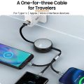 6A 100W 3in1 2in1 Fast USB Cable for Huawei/Honor Retractable Portable 3 in 1 Micro USB Type C Charger Cable For iPhone Samsung.