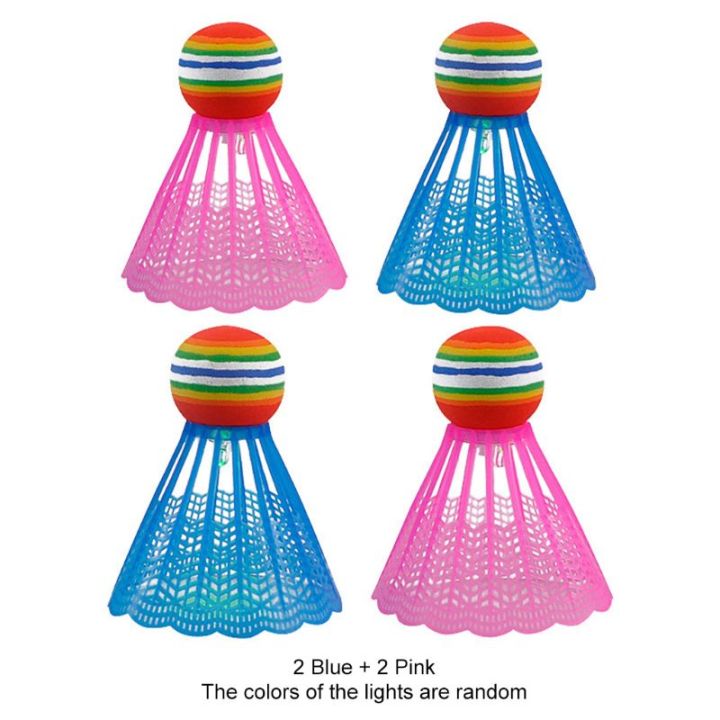 4pcs%20LED%20Lighting%20Badminton%20Birdies%20Glow%20in%20The%20Dark%20Night%20Nylon%20Shuttlecock%20L43E%20-%20Image%202
