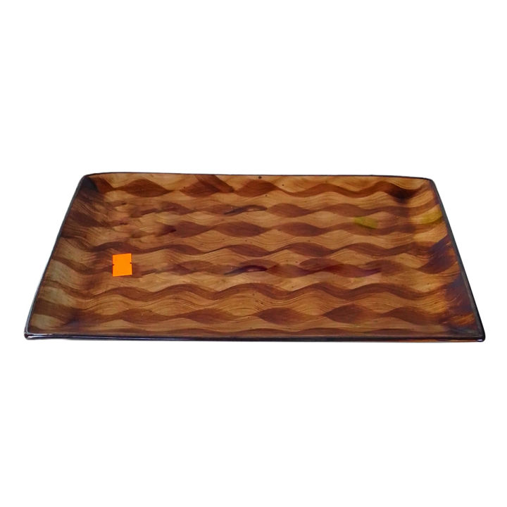 Ceramic Serving Tray - Brown
