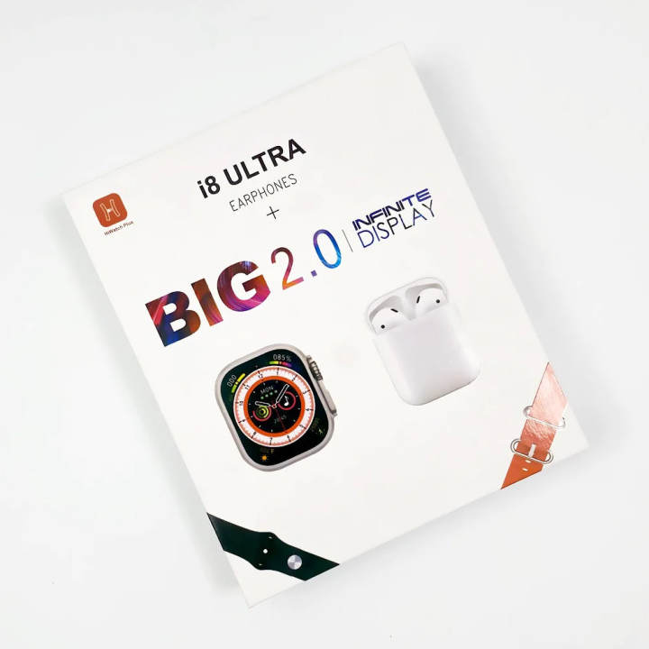 New%20i8%20Ultra%20Big%202.0%20Infinite%20Display%20Dual%20Band%20Smartwatch%20With%20Earbuds%20-%20Image%203