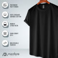 Manfare'S Premium Solid T Shirt - Black - Mf-436. 