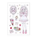 Panda Korean Stickers Character Stickers Cute Girl Handbook Stickers Decoration DIY.