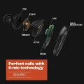 Orijinal Xiaomi V8 TWS spor oyun kulaklıklar için kablosuz Bluetooth Earpuds gürültü azaltma Mic kulaklıklar LED ekran kulaklık. 