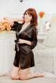 Silk Bathrobe /Silk Kimono Gown /Night Gown for Ladies By Tashza Mart.