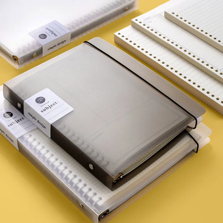 B5%20Loose%20Spiral%20Notebook%20Notebook%20Extra%20Thick%20Removable%20Shell%20A5%20Horizontal%20Line%20Refill%20Draft%20Notebook%20for%20Correction%20Junior%20High%20School%20Grid%20Foreign%20Trade%20-%20Image%203