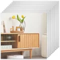 50/10Pc Mirror Sheets Self Adhesive Non Glass Mirror Ultra-thin Flexible Mirror Sheet DIY Tiles Mirror Stickers for Home Bedroom. 