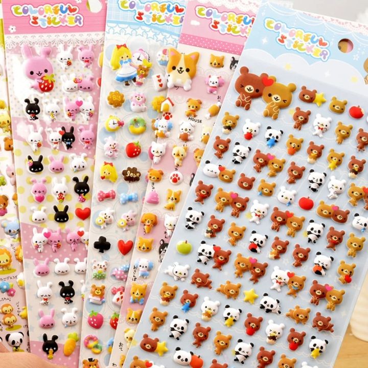 1PC Kawaii Lovely Small Animal Foam 3D Decorative Stationery Stickers Scrapbooking DIY Diary Album Stick Label 22*9.5CM