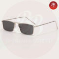Sunglasses 2023 Fashion Small Box Metal Frame Rectangle Glasses The New Vintage Men.