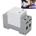 Surge Protector, Stable Quick Response DC Power Surge Protector Flame Retardant 2P Easy Installation Modular Design 1000V for Home.