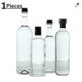 High Quality 1 Pcs Style Glass Bottle For Drinking Water 1000ml. 