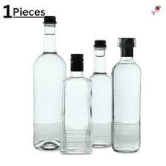 High Quality 1 Pcs Style Glass Bottle For Drinking Water 1000ml